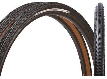Покрышка Panaracer GRAVELKING SK + (Knobby tread) 650Bx48 Black/Brown Tubeless Folding 120tpi 590г RF650B48-GKSK-P-D фото