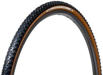 Покрышка Panaracer GRAVELKING EXT + (Knobby tread) 700x38 Black/Brown Tubeless Folding 120tpi 470г RF738-GKEXT-P-D фото