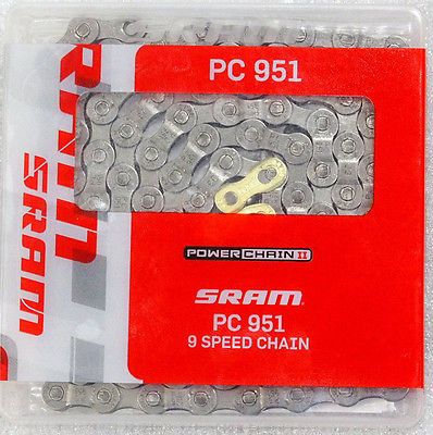 Цепь SRAM PC951 114 линков 9 скоростей 86.2706.114.105 фото
