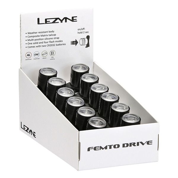 Світло переднє Lezyne LED FEMTO DRIVE BOX SET FRONT чорний 4712805 988716 фото
