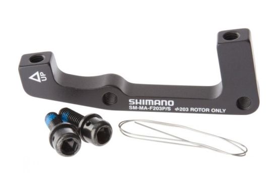 Адаптер для диск тормозов Shimano передний SM-MA-F203PSA, ротора 203мм, International Standard ISMMAF203PSA фото