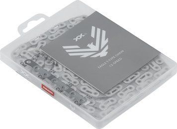 Цепь SRAM XX SL T-Type Eagle серебристая, 12 скоростей, 126 звеньев, с замком PowerLock 00.2518.057.010 фото