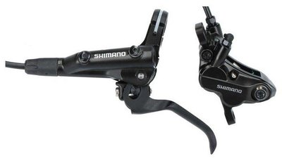 Гальмо гідравлічне Shimano MT501-E передняя (ліва ручка 4-поршн. Калипер BR-MT520 Гідролиния 1000мм) MT501EKLFPRA100 фото