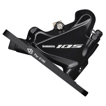 Калипер гідравлічний Shimano BR-R7070-F 105 FLAT MOUNT передній адаптер 140/160мм чорний IBRR7070F4RFL фото