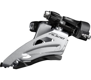 Перемикач передній Shimano FD-M3120-M-B, ALIVIO 2X9, MID CLAMP, SIDE SWING, хомут 34,9/31,8, макс. 36зуб. CL:51.8MM EFDM3120MBX4 фото