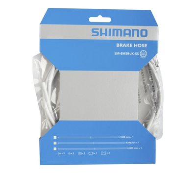 Гідролінія Shimano SM-BH59 для диск гальм, 1700мм з комплектом з'єднання, біла ESMBH59JKW170 фото