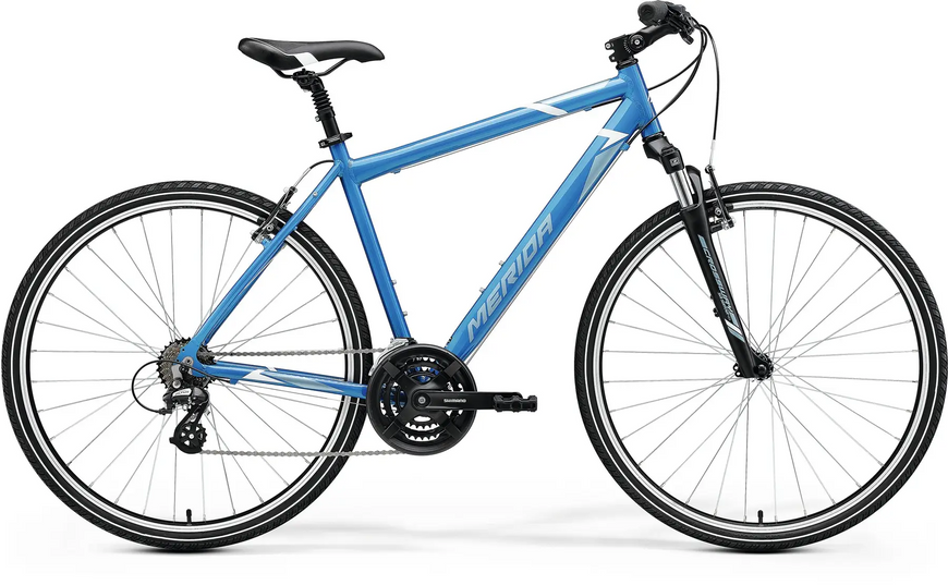 Велосипед MERIDA CROSSWAY 10-V,S-M(48),BLUE(STEEL BLUE/WHITE) A62211A 01757 фото