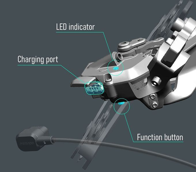 Зарядний кабель Shimano EW-EC300 Di2 для перемикача та вимірювача потужності, чорний, 1500 мм IEWEC300A фото